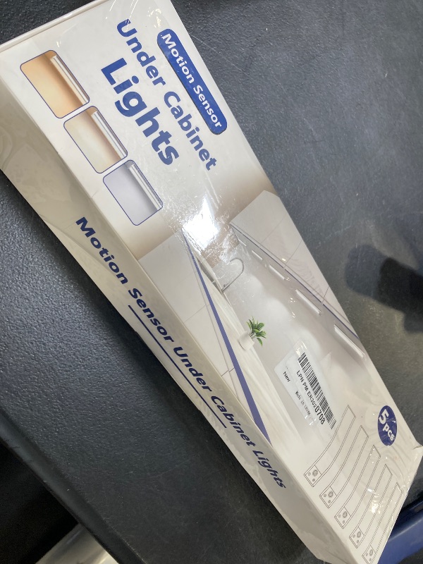 Photo 1 of 14in Under Cabinet Lighting, 3200mAh Rechargeable Battery Powered Closet Lights with 3 Color Tempers 108 LED, Wireless Motion Sensor Light Indoor, Dimmable Lights for Kitchen, Stair, 5-Pack