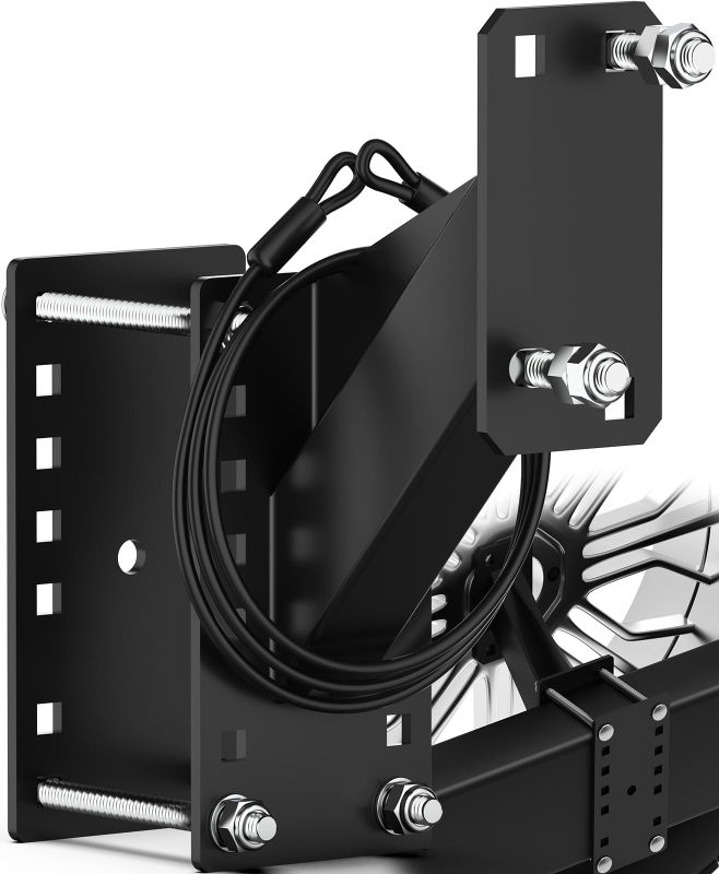 Photo 1 of PAULINN Trailer Spare Tire Mount w/ Anti-Theft Rope, Universal Spare Tire Carrier Holder for Utility Trailer Boat, Fits 4 / 5 / 6 Lugs Wheels on 4", 4.5'', 4.75'', 5'' & 5.5'' Bolt Patterns, 150 LBS