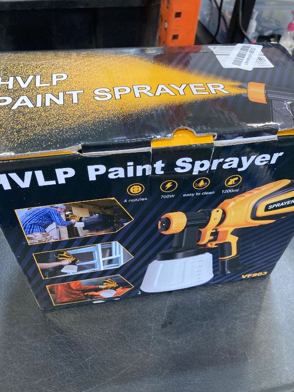 Photo 1 of VONFORN Paint Sprayer, 700W HVLP Spray Gun with Cleaning & Blowing Joints, 4 Nozzles and 3 Patterns, Easy to Clean, for Furniture, Cabinets, Fence, Walls, Door, Garden Chairs etc. VF803