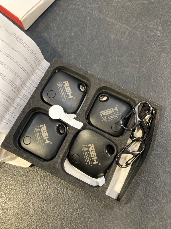 Photo 1 of Air Tag for Android 4 Pack Luggage Tracker Tags Works with Google Find Hub App(Not for iOS) Bluetooth Tracker Key Finder and Item Locator for Luggage, Backpack, Suitcases, Replaceable Battery