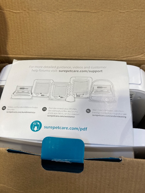 Photo 1 of SureFlap - Sure Petcare Microchip Cat Flap, White, Scans Pet's ID on Entry, Check Your Cat's Size,Flap Opening is 4 3/4” (H) by 5 5/8” (W)