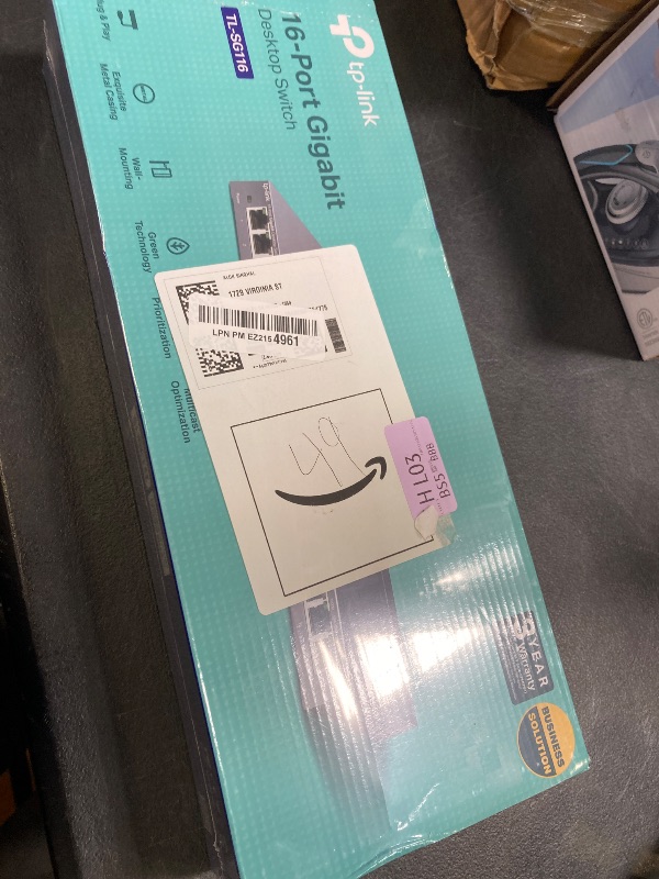 Photo 1 of TP-Link 16 Port Gigabit Ethernet Network Switch, Desktop/ Wall-Mount, Fanless, Sturdy Metal w/ Shielded Ports, Traffic Optimization, Unmanaged (TL-SG116)
