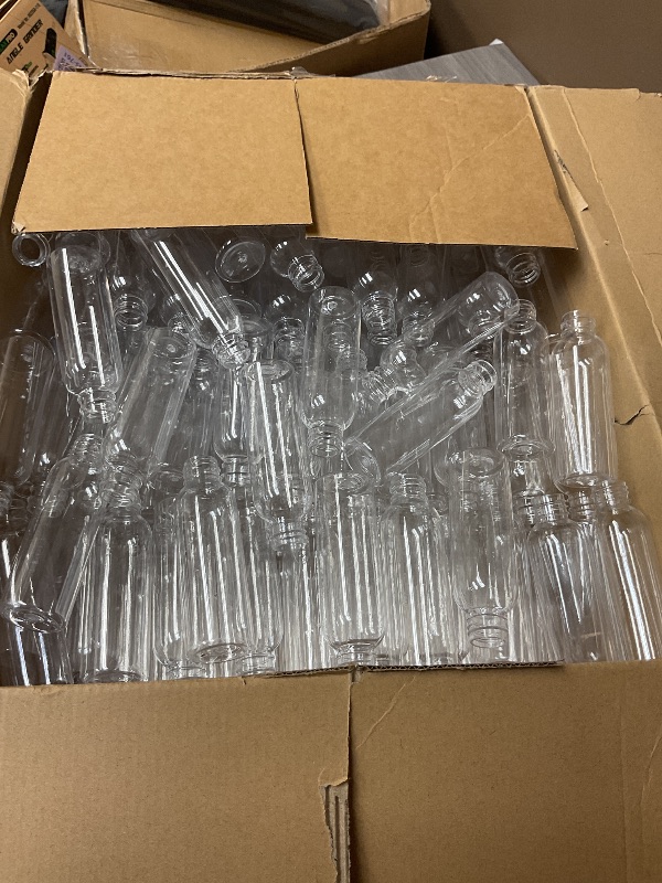 Photo 1 of SEE NOTES PICTURE………..Zhehao 200 Pcs 2 oz Clear Plastic Empty Bottles Small Travel Size Bottles with Flip Cap Empty Transparent Dispenser Container for Liquids Toiletries Shampoo Lotion