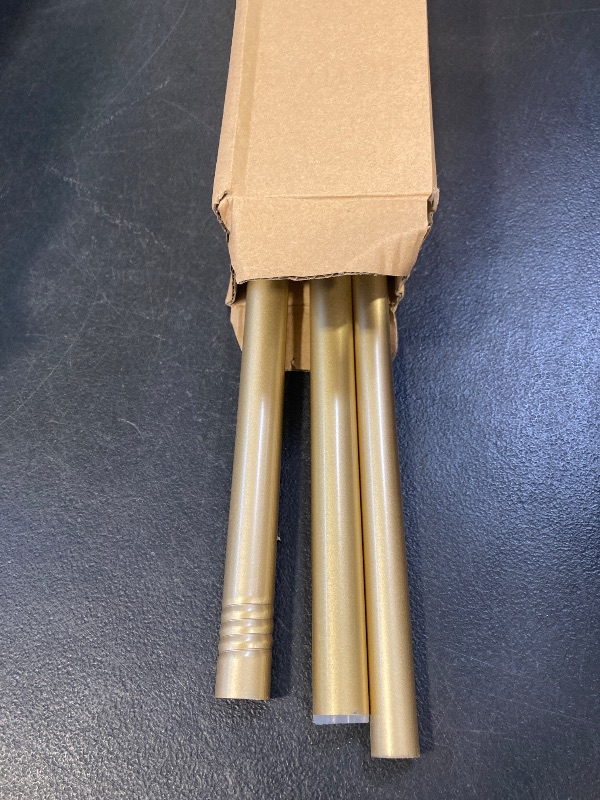 Photo 1 of Box Space Curtain Rods for Windows 28 to 48 Inch, Gold Curtain Rod Adjustable Drapery Rods with Exquisite Finial for Living Room, Bedroom, Kitchen, Outdoor Patio, Gold