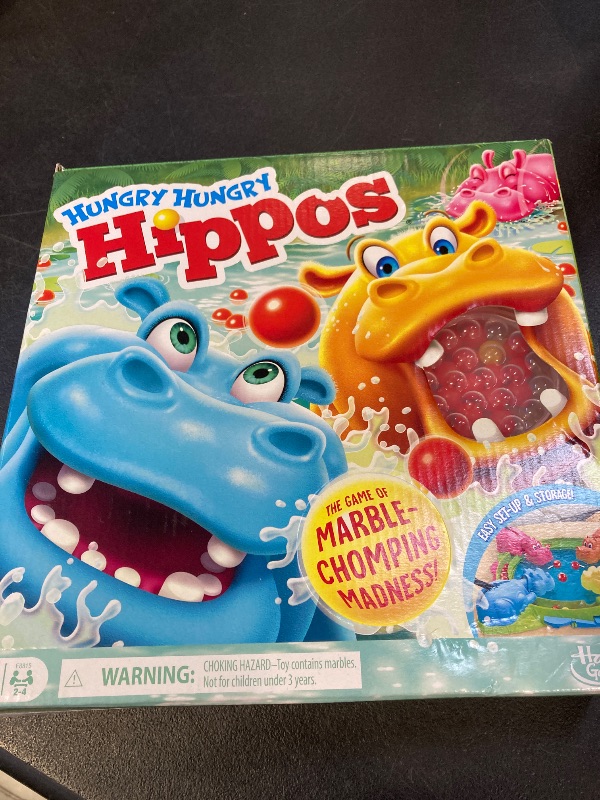 Photo 1 of Hungry Hungry Hippos Game for Preschoolers | Instant Marble Relaunch, Easy Set-Up & Storage| Ages 4 and Up | 2 to 4 Players | Kids Games