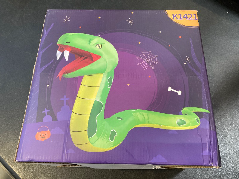 Photo 1 of 13FT Halloween Inflatable Blow Up Decorations, Giant Snake, Built-in LEDs for Holiday Party, Garden, Lawn, Yard, Patio Décor