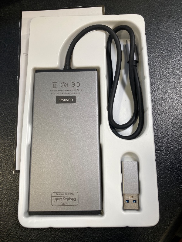Photo 1 of 2024 Latest Version Displaylink Adapter Triple Monitor HDMI Display Docking Station for MacBook M1/M2/M3/Windows, USB C Laptop Computer Docking Station HDMI Splitter Extender VGA USB 3.0 Ethernet