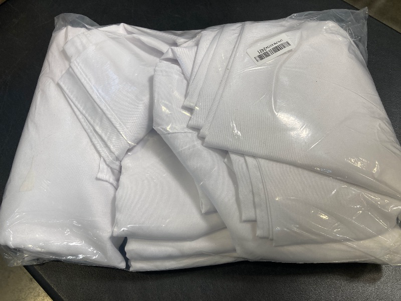 Photo 1 of Fitable White Table Clothes for Rectangle Tables, 6 Pack - 90 x 132 Inch - Reusable and Elegant Tablecloths, Polyester Fabric Table Covers for Wedding, Party, Banquet, Formal Events