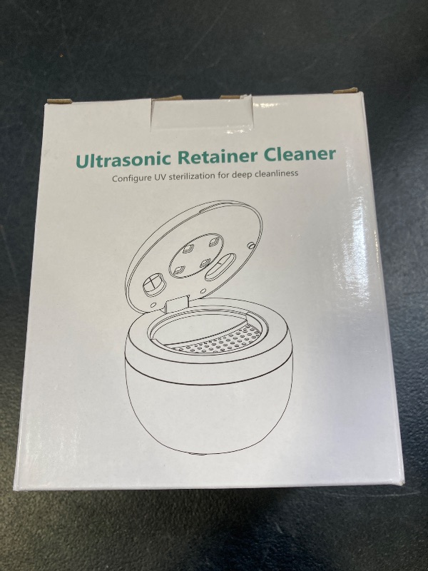 Photo 1 of Dental Ultrasonic Retainer Cleaner Machine: 45kHz Dental Cleaning Pod for Denture, Mouth Guard, Night Guard, Aligner, Braces, Toothbrush Head & Jewelry, UV Cleaner with Digital Timer & 4 Modes, Black