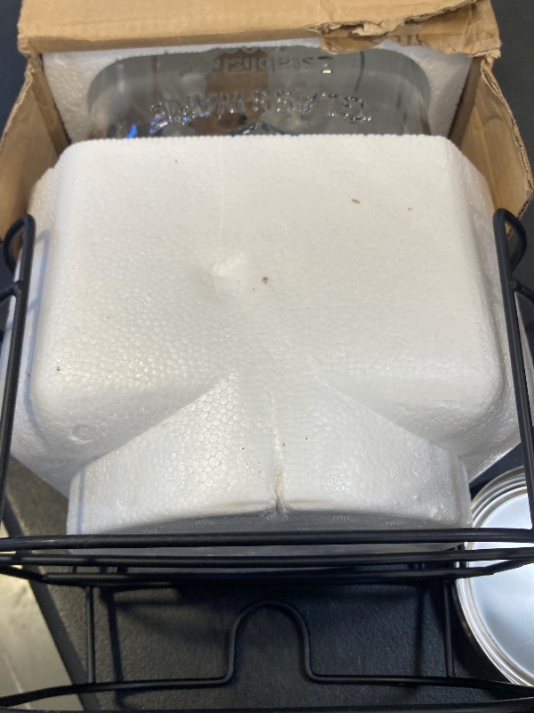 Photo 1 of 2 Gallon Glass Drink Dispensers For Parties,Beverage Dispensers With Stand And 100% Leakproof Stainless Steel Spigot.Glass Water Jug Dispenser,Lemonade Dispenser,Mason Jar.