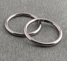 Photo 1 of Bytiyar 2 pcs 3 inch (75 mm) Big Round Carabiners Clips Metal Trigger Spring O Rings Snap Hooks DIY Charms Accessory for Keychains Bags Purses Crafts Making, Silver Large