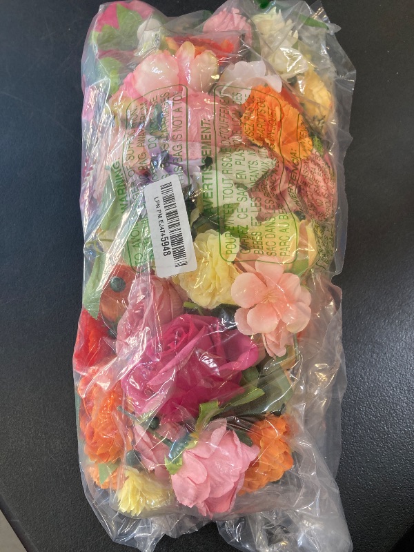 Photo 1 of XunYee 12 Pcs 70. 8 ft Flower Garland Artificial Wildflower Floral Vines Hanging Flower Garland Vines Decorations Faux Floral Decorations for Home Garden Office Wedding Party Arch Wall Background
