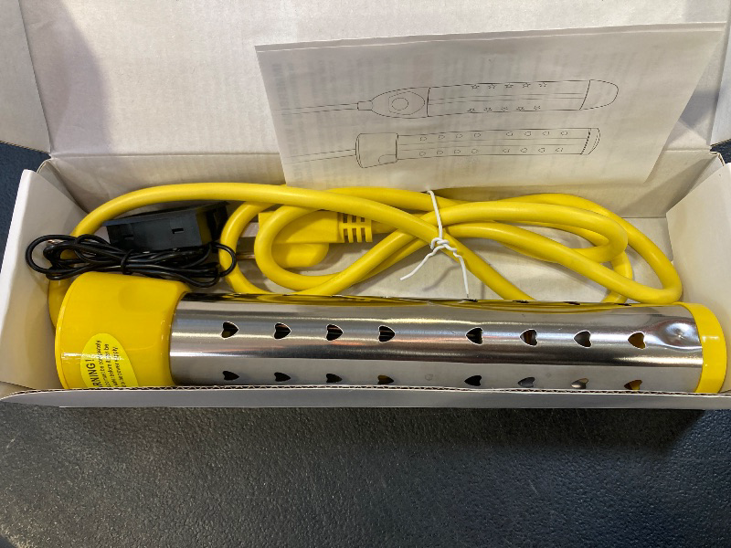 Photo 1 of Immersion Water Heater,with 304 Stainless Steel Cover Intelligent Temperature Control and UL Certification Portable Bucket Heater Heat 5 Gallons of Water in Minutes