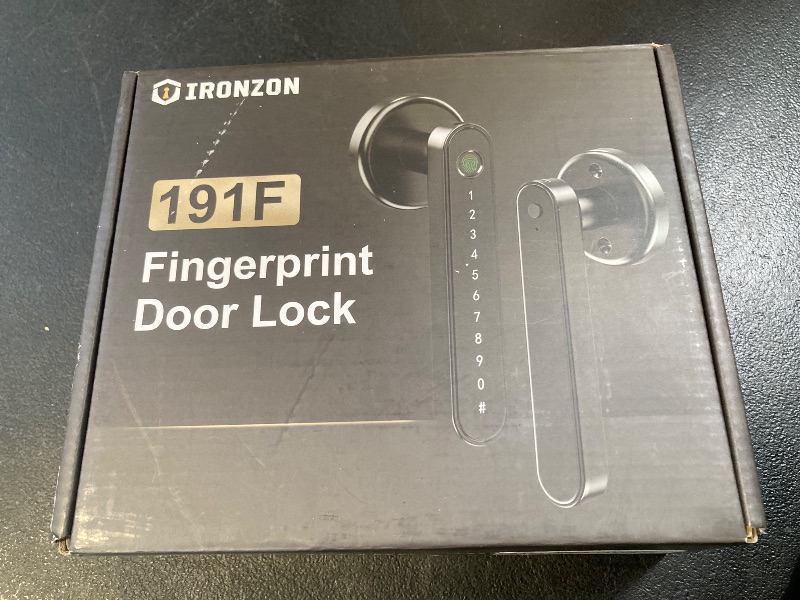 Photo 1 of IRONZON Fingerprint Door Lock Biometric Door Lock with Keypad with Handle for Home Hotel Office Apartment Bedroom