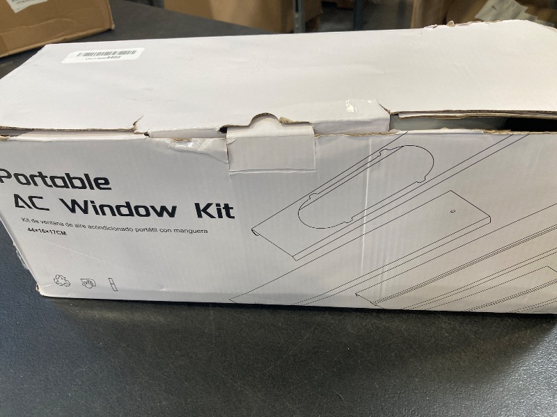 Photo 1 of Portable Air conditioner Window Kit, Adjustable Vertical/Horizontal Sliding Window Kit Plate for Unit, AC Window Vent Seal Suitable for 5.9” AC Exhaust Hose