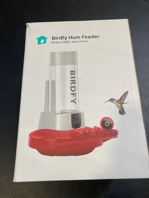 Photo 1 of NETVUE by Birdfy Hummingbird Feeder with 2 Cameras Solar Powered - Dual Smart Cams, 2K HD Wireless for 2 Angels Close-up Bird Watching Outdoor, Instant Notifications (20Oz) (Hum Duo AI Solar)