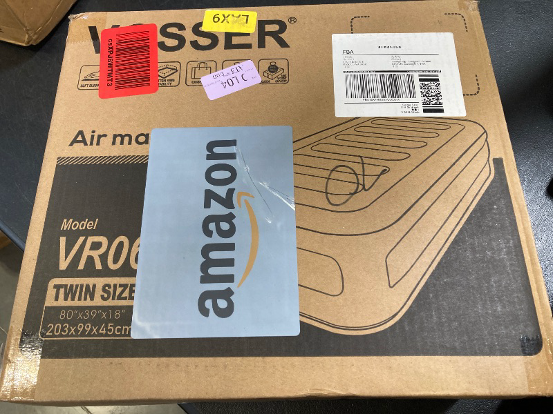 Photo 1 of VOSSER Twin Air Mattress with Built-in Pump, Fast & Easy Inflation/Deflation Inflatable Mattress, Foldable Blow Up Mattress with Storage Bag, Inflatable Bed for Home, Camping & Guests