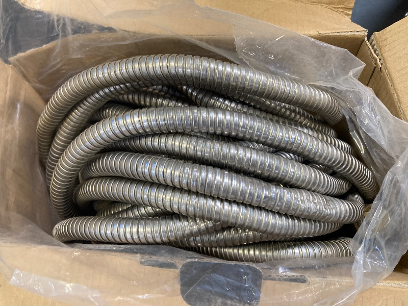 Photo 1 of BIONIC STEEL 100 Ft Metal Garden Hose with Sprayer Nozzle, Non Kinking Designed Stainless Steel Heavy Duty Water Hose 100 Ft x 5/8 in. Flexible NON Expandable for Uninterrupted Water Flow, 500 PSI