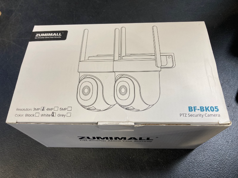 Photo 1 of ZUMIMALL 3MP Outdoor Camera Wired Power 2.4G/5G WiFi - 2-Pack, 24/7 Recording Security Camera, AI Motion Detection, Cloud & SD Card Storage, 2-Way Audio, PTZ Camera Auto Tracking, Support Alexa