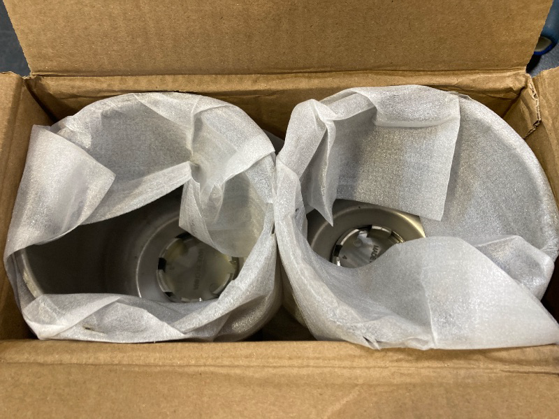 Photo 1 of AYZH 4 Pack 4.25 Inch Center Caps Push Through for Trailer Truck RV Wheel Rims 4.25" Center Bore Chrome Stainless Steel