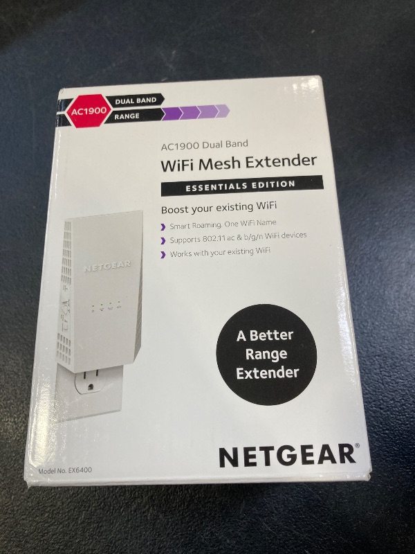 Photo 1 of NETGEAR WiFi Mesh Range Extender EX6400 - Coverage up to 2100 sq.ft. and 35 Devices with AC1900 Dual Band Wireless Signal Booster & Repeater (up to 1900Mbps Speed), Plus Mesh Smart Roaming