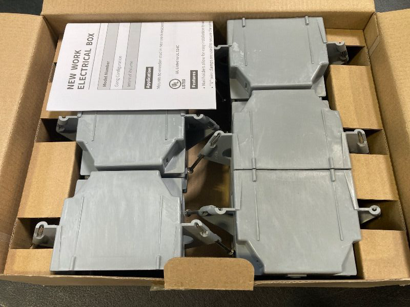 Photo 1 of Togalonn 2-Gang 32 Cubic Inch New Work Outlet Box, Electrical Outlet Boxes Plastic for New Construction, UL Listed, 6 Pack