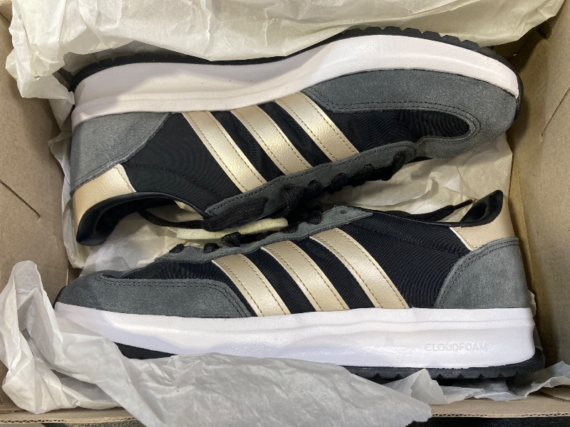Photo 1 of adidas Women's Run 70s 2.0 Sneaker, Black/Cyber Metallic/Carbon, 9
