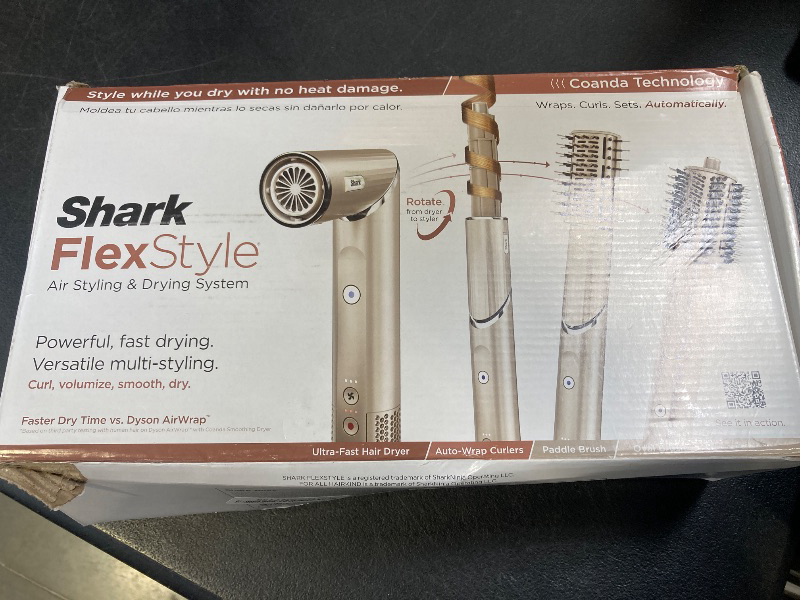 Photo 1 of Shark HD430 FlexStyle Air Styling & Drying System, Powerful Hair Dryer Brush & Multi-Styler with Auto-Wrap Curlers, Paddle Brush, Oval Brush, Concentrator Attachment, Stone