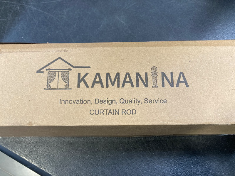 Photo 1 of KAMANINA Black Curtain Rods for Windows 72 to 144 Inches (6-12ft), 1 Inch Heavy Duty Curtain Rod 32 to 144, Long Decorative Single Drapery Rods, Twisted Cage End