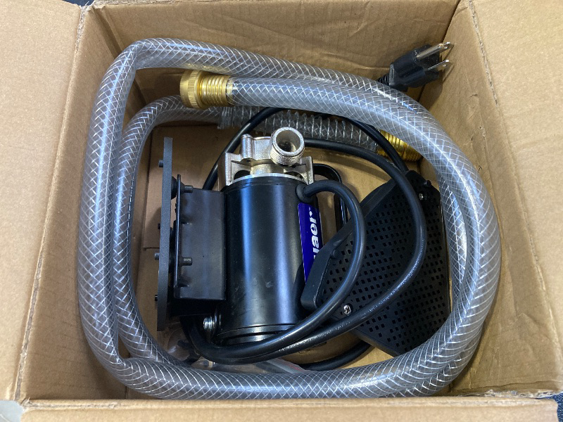 Photo 1 of Acquaer Portable Electric Utility Water Transfer Pump 115V 1/10 HP with Suction Hose Kit, Low Suction Water Removal for Water Beds, Pools, Rain Barrel, Aquariums