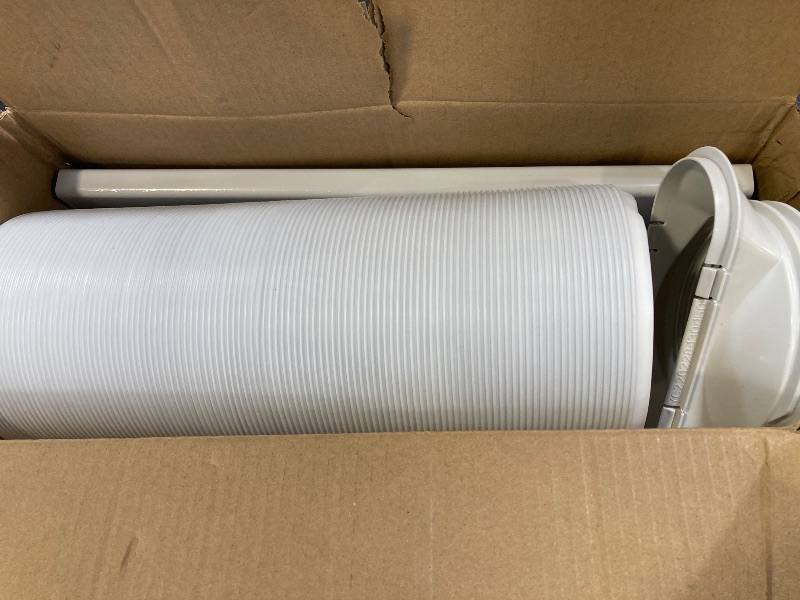 Photo 1 of Ninonly Portable Air Conditioner Window Vent Kit with 5.9" Exhaust Hose, Portable AC Seal Kit for Sliding Window with 4 Plates, Universal Coupler Fits Most AC Units