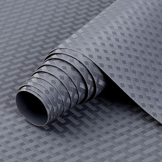 Photo 1 of HooTown Shelf Liner Kitchen Cabinet Drawer Mats 11.8 Inch Wide x 157.5 Inch Long, Non Adhesive EVA Plastic Washable Waterproof Protective Pad for Pantry Closet, Cupboard, Grey
