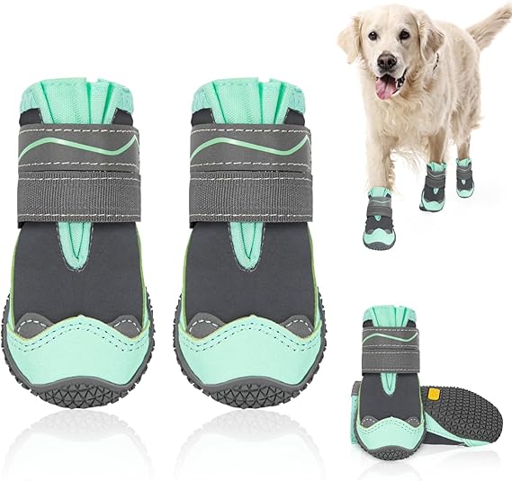 Photo 1 of SlowTon Dog Shoes for Large Small Medium Dogs - Waterproof Dog Boots for Summer Hot Pavement, Paw Protector for Outdoor Walking Winter Snow, Anti-Slip Rubber Dog Booties for Hardwood Floor
