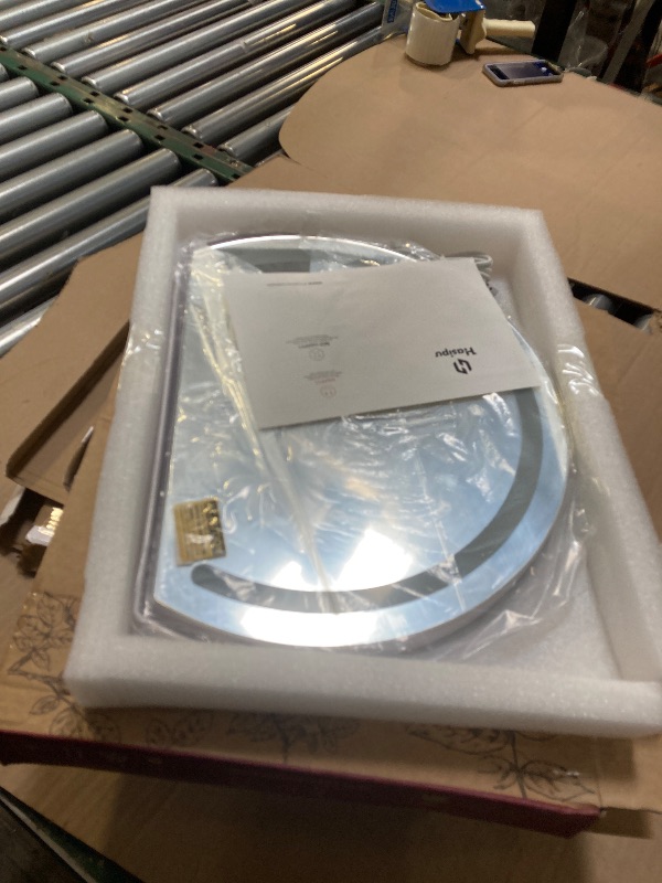 Photo 1 of Hasipu Vanity Mirror with Lights, 13.8" x 10.7" LED Makeup Mirror, Lighted Makeup Mirror with Lights, Smart Touch Control 3 Colors Dimmable Mirror, White