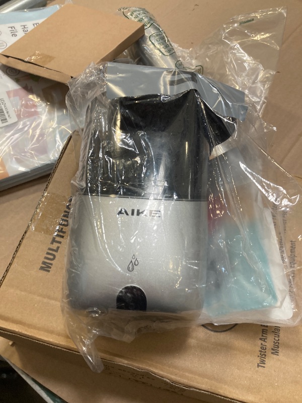 Photo 1 of AIKE Wall Mount Automatic Soap Dispenser for Liquid Soap Battery Operated Silver, Model AK1216