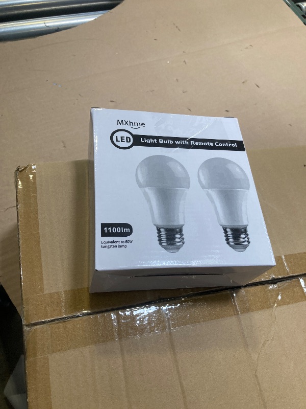 Photo 1 of MXhme A19 LED Light Bulbs with Remote Control 1100LM 12W (80W Equivalent) LED Bulbs,Stepless Dimmable 3000K-6000K,E26 Base,CRI 80+,2.4GHz,Light Bulb for Home Decor,2Bulb&1Remote