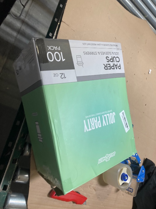 Photo 1 of [100 Pack] 12 oz Paper Coffee Cups, Disposable Paper Coffee Cup with Lids, Sleeves, and Stirrers, Hot/Cold Beverage Drinking Cup for Water, Juice or Tea, Suitable for Home, Shops and Cafes