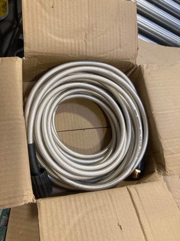 Photo 1 of 3700 PSI,50ft Pressure Washer Hose Bundle with 7106686 Outlet Connector, Replacement for Simpson Cleaning 40226, Compatible with Most Pressure Washers