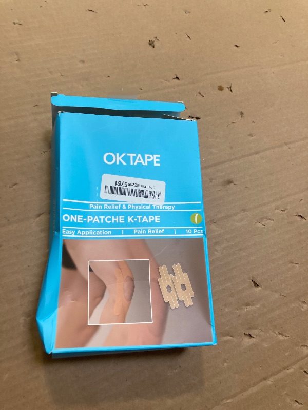 Photo 1 of OK TAPE One-Structure K-Tape Patches | Precut for Knee Kinesiology Tape | Pain Relief and Accessories | 10 Pcs and Blue