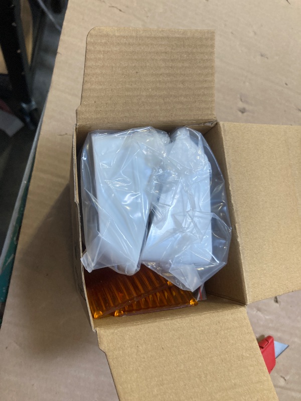 Photo 1 of Kohree 320 Lumen LED RV Porch Light Exterior Utility 12V Lighting Fixture LED Panel, Replacement Lighting for RVs, Trailers, Campers, 5th Wheels. White Base, Clear and Amber Lenses Included 2 Packs
