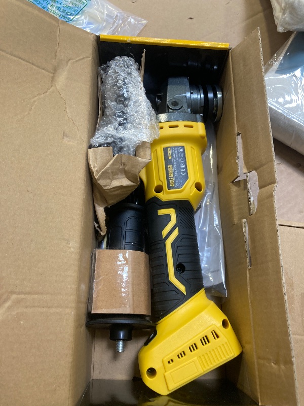 Photo 1 of Angle Grinder Brushless fit DEWALT 20V Battery (No Battery), 6 Variable Speed Power Grinder 4-1/2", Cordless Angle Grinder Power Tools For Cutting Grinding Polishing (Tool Only)