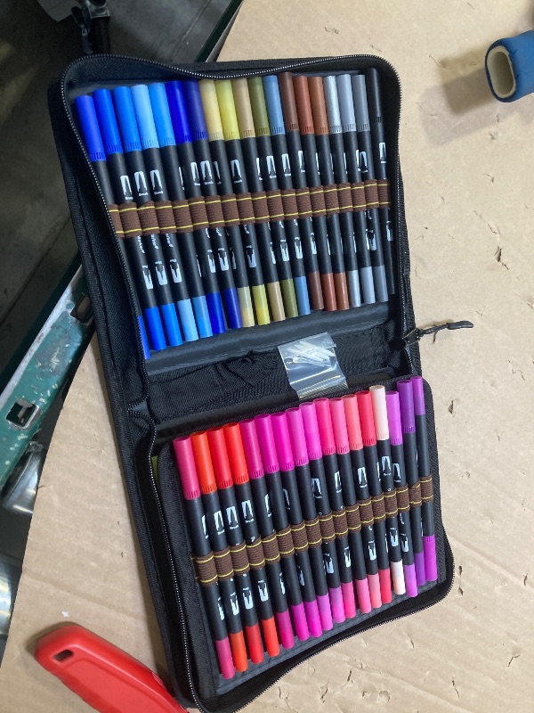 Photo 1 of nauets 72 Colors Brush & Fine Dual Tip Watercolor Markers Set for Kids Adults Coloring Books No Bleeding Paint Pens For Drawing Note taking Planner Calligraphy Journaling Card Making Art Supplies