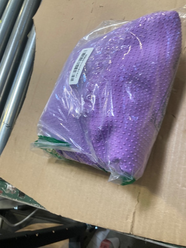 Photo 1 of POLYTE Microfiber Hot Yoga Towel Mat with Non-Slip Silicone Grip and Secure Fit Elastic Straps, 24 x 72 in (Purple)