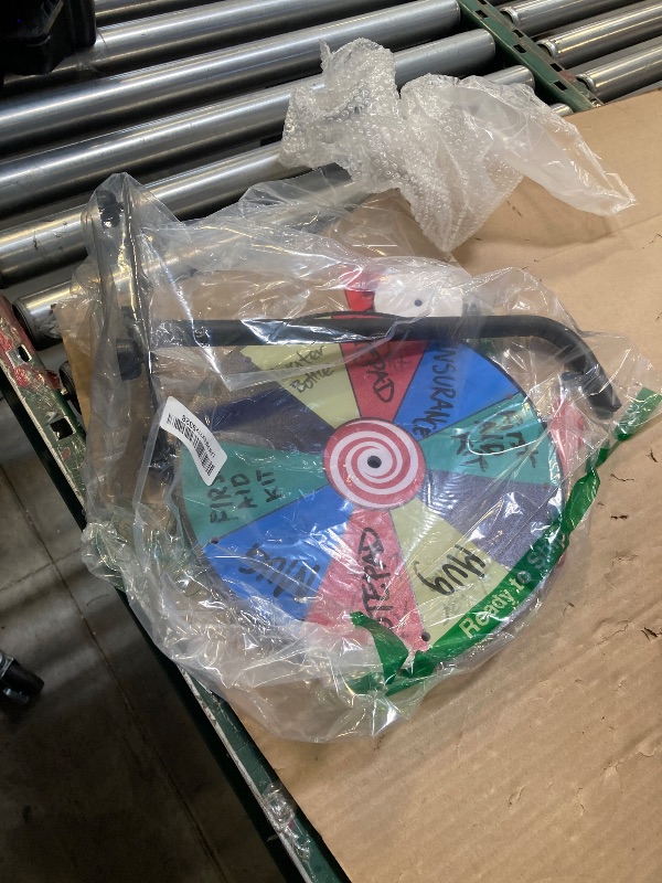 Photo 1 of T-SIGN 12 Inch Heavy Duty Spinning Prize - 10 Slots Color Tabletop Roulette Spinner Wheel of Fortune - Spin The Wheel with Dry Erase Marker and Eraser Win The Fortune Spin Game for Trade Show