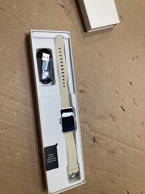 Photo 1 of Fitness Tracker, Activity Tracker with Heart Rate, Blood Pressure, Sleep Tracking, Calorie Tracking, Step Tracker, Waterproof Fitness Watch for Android iPhones Women Men, White
