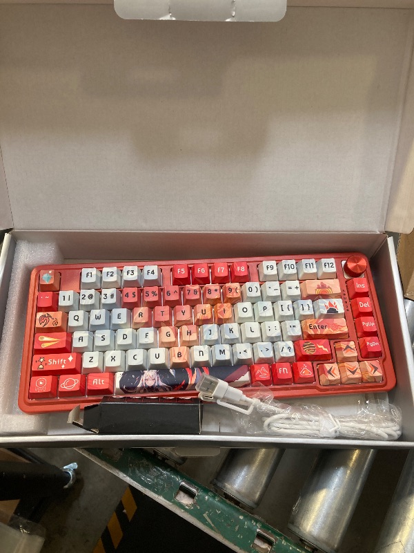 Photo 1 of Redragon K673 PRO SE 75% 81 Keys Wireless Gasket RGB Gaming Keyboard, 3-Mode Anime Mechanical Keyboard w/Hot-Swap Socket, Dedicated Knob Control & 5-Layer Noise Dampening, Custom Hi-Fi Linear Switch