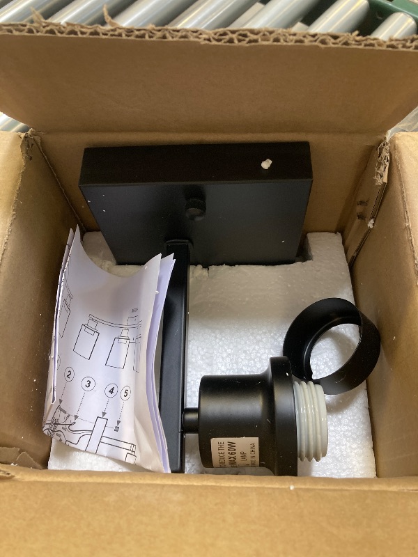 Photo 1 of EMONG Single Lights Bathroom Light Fixtures, Matte Black Vanity Light with Glass Shade, Modern Wall Sconces Lighting for Bathroom,Mirror,Farmhouse,Hallway