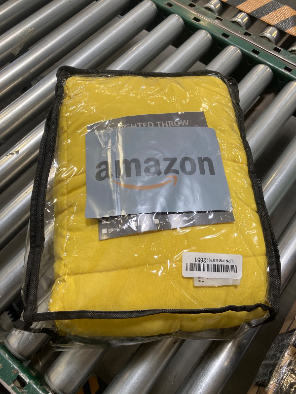 Photo 1 of Weighted Blanket for Adults 20lbs, 48"x72" Twin Size, Cooling Heavy Blanket for 130-220lbs with Premium Glass Beads, Soft Thick Big Blankets for All-Season Sleeping Comfort Breathable, Yellow