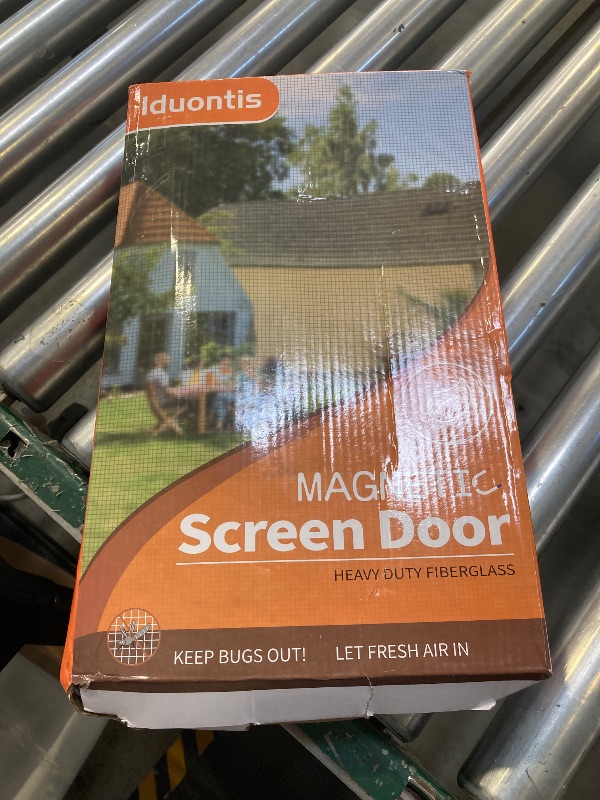 Photo 1 of Fiberglass Magnetic Screen Door Fit Door Size 72 x 96 in- Heavy Duty Fiberglass Screen Door Mesh for Interior Door, Patio and Sliding Doors - Door Screen Magnetic Closure Let Fresh Air in