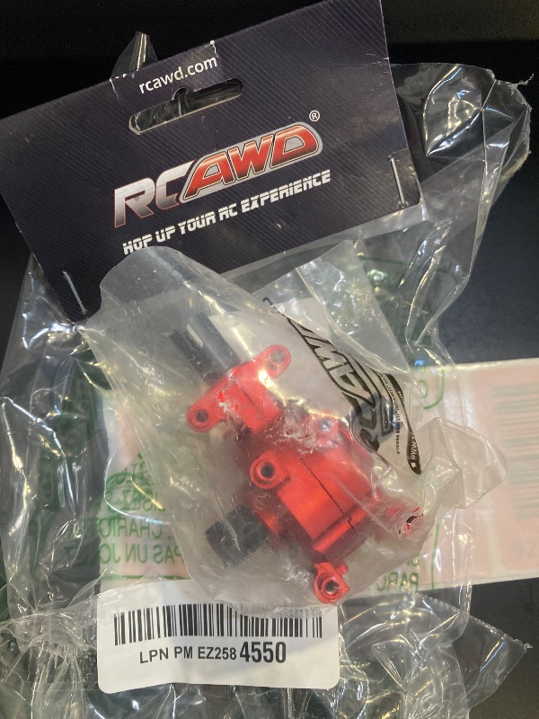 Photo 1 of RCAWD Full Metal Gear Front Transmission Module Set 1/10 LOSI Baja Rey Rock Racer Upgrade Parts(Red)